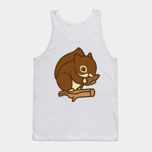 Hungry Squirrel Eating Seeds Graphic Novelty Shirt Tank Top